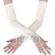 thumbnail image 1 of Long Opera Party 20s Satin Gloves Stretchy Adult Size Elbow Length, 1 of 5