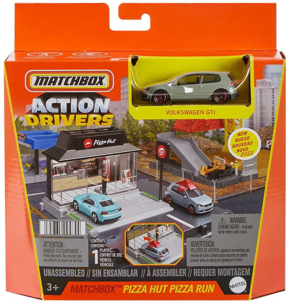 Matchbox Action Drivers Pizza Hut Pizza Run Playset