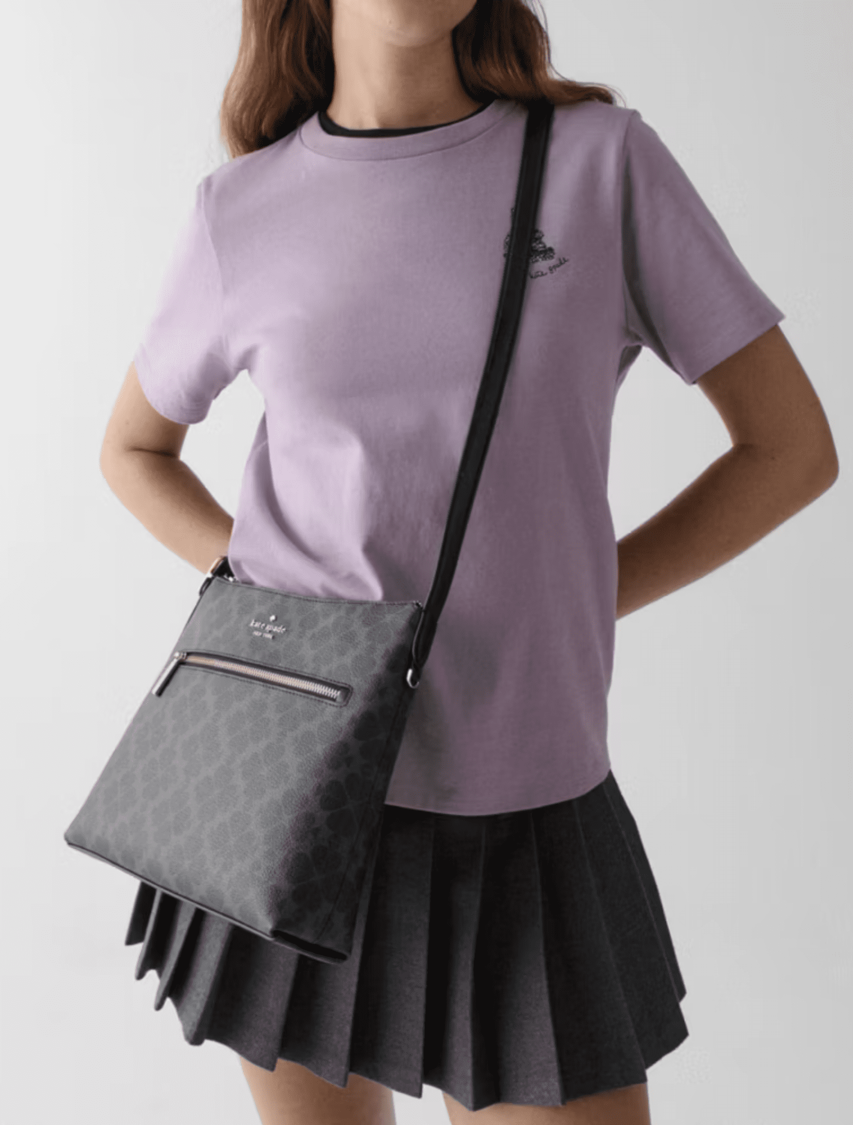 Kate Spade New York Women’s 454 Spade Flower Swingpack Crossbody Bag, PVC, Adjustable Strap – KM717