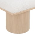 thumbnail image 4 of Meridian Furniture Pavilion Cream Boucle Fabric Bench/Stool, 4 of 8