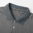 thumbnail image 4 of Afdoent Mens Polo Shirts Male Fashion Solid Color Leisure Stand Collar Stretch Vertical Long Sleeve Shirt Casual Outdoor, 4 of 8