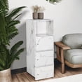 thumbnail image 6 of Storage 2 Door Cabinet with Shelf, White Faux Marble, 6 of 6
