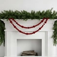 thumbnail image 4 of Flocked Velvet Ball Garland,Christmas Tree Hanging Ornaments with Plush Texture for Wreath,Mantel,Home Holiday Decor,6 ft, 4 of 5