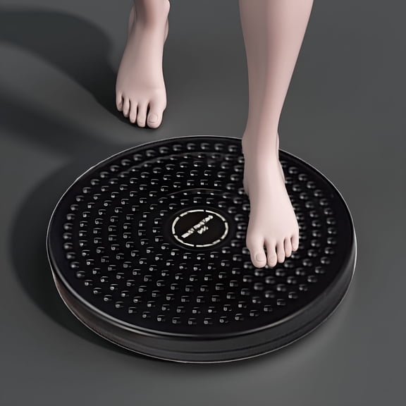 BESTSKY 2026 New Waist Twister Disc - 9.7"Non-Slip Abdominal Workout Board for Core/Butt/Leg Toning - No Battery Needed Home Fitness Equipment for Home,Gym,Office,Travel,Studio (Black)