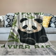 thumbnail image 2 of COMIO  Panda Blanket Cute Throw Blankets Cozy  Flannel Blanket Plush Lightweight Blanket Stuff Panda Gifts for Girls Boys Women Kids Teens Adults for Couch Sofa Bed, 2 of 6