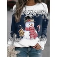 thumbnail image 3 of Sudaderas con estampado 3d de muñeco de nieve y copo de nieve para mujer, blusa gráfica con cuello redondo, Top de Navidad, ropa de otoño, sudaderas con capucha de Anime, jersey para mujer, 3 of 4
