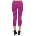 thumbnail image 3 of Vivian's Fashions Capri Leggings - Cotton, Misses Size (Magenta, S), 3 of 3