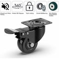thumbnail image 3 of Shock Absorption Caster Wheels, Polyurethane Castors for Noiseless and Floor-Friendly Movement, Heavy Duty Plate Casters for Robust Support in Various Applications, 3 of 5