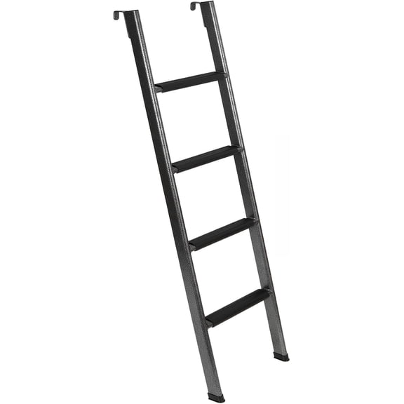 Anti-Slip RV Bunk Ladder, 57in Integrated Heavy Duty Steel, Black