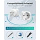 thumbnail image 4 of Adaptador de Enchufe Lencent Blanco 2X para Viaje de Europa a EE.UU. Canadá México Colombia, 4 of 8
