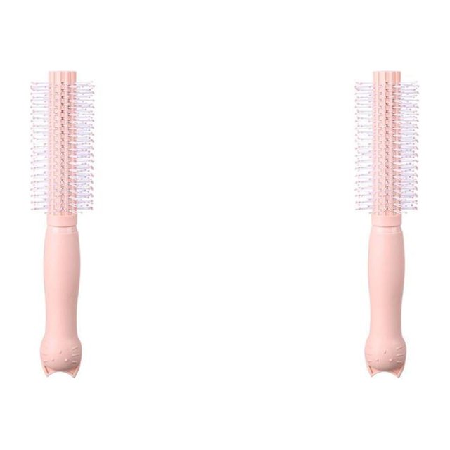 Ruiboury Brosse à Cheveux Coussin Courbe Anti-Statique Coiffure Humide Sec Confortable Peigne de Massage Portable SPA Tête de Barbier Masseur Rond 2Ensemble