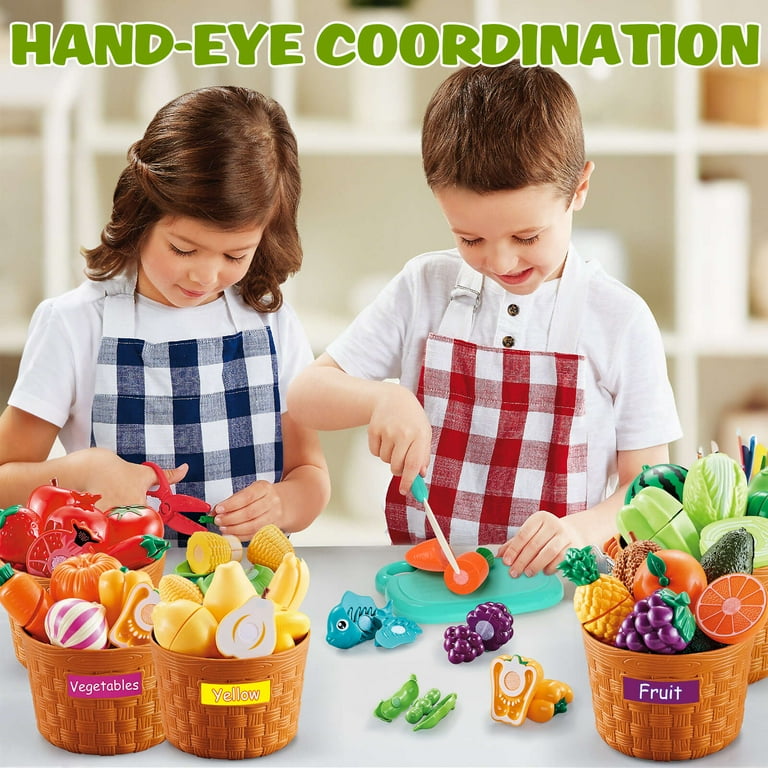IYHN Play Food Set for Toddlers, 86-Piece Cutting Food photo 7