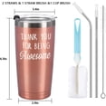 thumbnail image 5 of Thank You Gifts for Women, Thank You For Being Awesome Travel Tumbler, Funny Graduation Appreciation Christmas Gifts for Her Friends Mom Wife Sister, Insulated Stainless Steel Tumbler(20oz, Rose Gold), 5 of 6