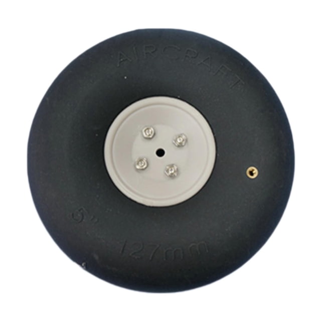 FashionCha RC Airplane Wheels Inflatable Rubber Core Model Fixed Wing Aircraft Wheel Single Tire Professional Structure Shock Absorption Stable Installation Suit 5 Inch