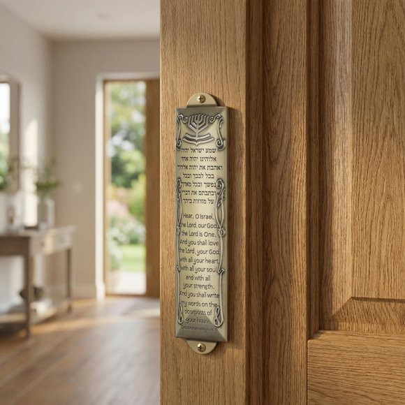 COSMOBETTY 1Jgo Mezuzah Metálica Religiosa Con Orificio Para Fijación Católica Distintiva
