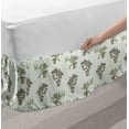 thumbnail image 2 of Botanic Bed Skirt, Lemon Trees in Flowerpots Hand Drawn Botanical Branches Autumn Fruits, Elastic Bedskirt Dust Ruffle Wrap Around for Bedding Decor, 4 Sizes, Yellow Green and Coconut, by Ambesonne, 2 of 2