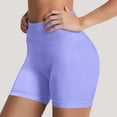 thumbnail image 7 of FRSASU Women's Workout Impact Shorts Lightweight High Waist Scrunch Solid Color Seamless Booty Biker Gym Shorts Purple, 7 of 7