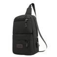 thumbnail image 2 of Fiudx Bolsa de Pecho con Carga Usb, Nailon Ligero, Práctico Puerto de Carga Externo, Correa de Hombro Ajustable, Bandolera Multiusos para Deportes y Ocio, Ideal para Viajes, Senderismo y Actividades, 2 of 7