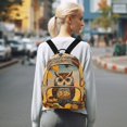 thumbnail image 7 of JIALIOU Mini Backpack Purse for Women Quilted Casual Daypack Small Travel Shoulder Bag, Cute Owl with Autumn Leaves, 7 of 7