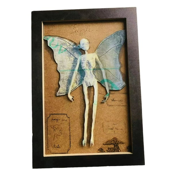 Monstrate Marco de fotos momificado sólido resistente y duradero para recuerdos inquietantes regalo de madera Kits de decoración para fiestas A