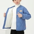 thumbnail image 3 of Cethrio Boys Winter Coats Size 14-16, Zip up Cotton Thermal Windproof Bomber Jackets Blue, 3 of 6