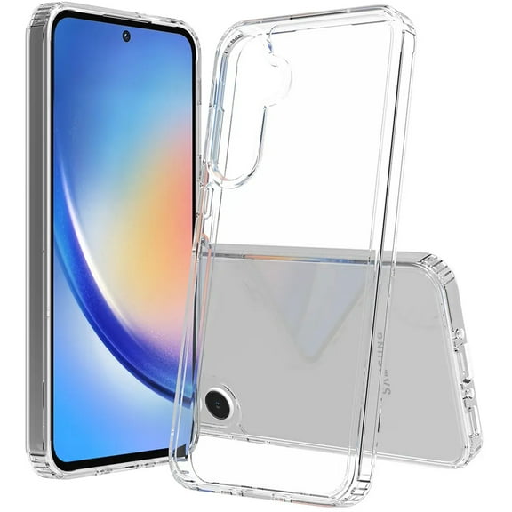 Clear Case for Samsung Galaxy A35, Aquaflex Semi-Flexible TPU [Shock Absorbing] Transparent Phone Cover