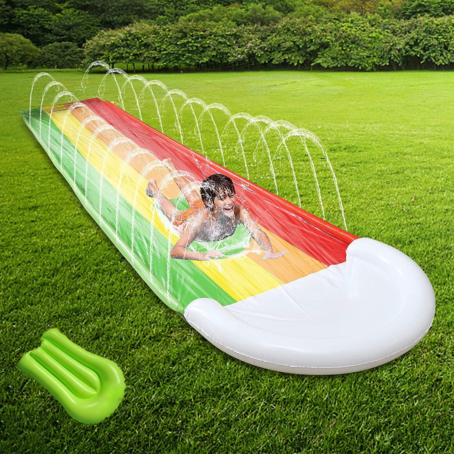 15.7ft Slip and Slide, Rainbow Lawn Water Slides Backyard Water Toys