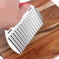 thumbnail image 4 of Coofit Crinkle Cutter Stainless Steel French Fry Slicer Wavy Chopper for Kitchen, 4 of 10
