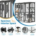 thumbnail image 4 of 70inch Walk-in Catio with Window Access,Outdoor Cat Enclosure with Perches&Condos Cat House with Waterproof Roof,Cat Hammock Shelter Platforms & Resting Box,Walk-in Kitty Playpen for Patio/Backyard, 4 of 7