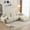 Beige, variant on Hforesty Corduroy Memory Foam L-Shaped Sectional Sofa, Pet-Friendly Cloud Modular Couch, No Assembly for Living Room,Green