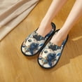thumbnail image 6 of Fotbe Exotic Blue Cat Pattern Women's Fuzzy Slippers Plush Slippers Fluffy Winter House Shoes Indoor and Outdoor-Medium, 6 of 8