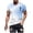 Blue, variant on WAGUTH Men's Golf T-Shirts Polka Dot Gradient Print Tops Short Sleeve Crew Neck Casual Shirts for Sports