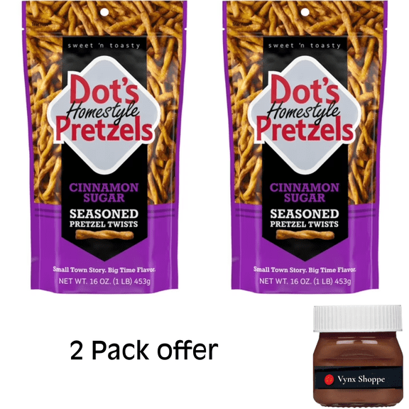 Dot's Pretzels Cinnamon Sugar Seasoned Pretzel Twists Snack, 16 oz