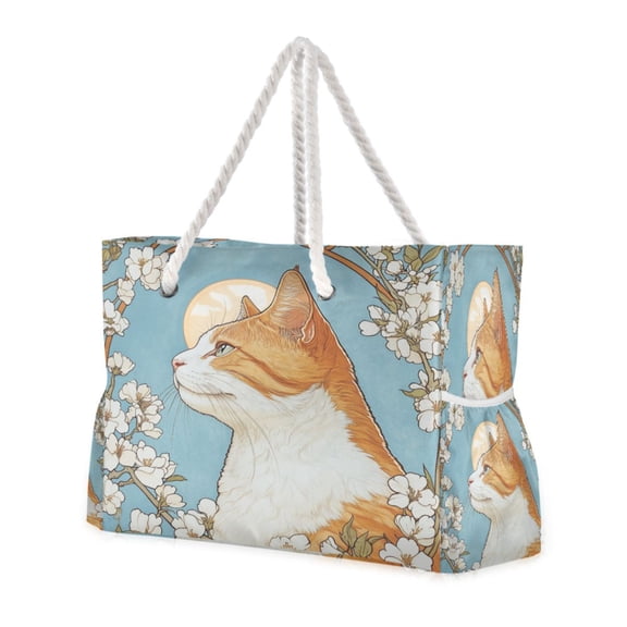 DIXRUYEE Beach Cooler Travel Tote Bags Beach Bag Fashion Ethereal Gaze Printed