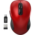 thumbnail image 1 of WisFox 2.4G Wireless  for Laptop, Ergonomic Computer  with USB Receiver and 3 Adjustable Levels, 6 Button Wireless Mice for Windows  PC Notebook (Grey), 1 of 8