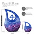 thumbnail image 2 of MUKTIVE Butterflies Tear Urns for Human Ashes Adult Male (1 Large 10 ", 4 Keepsake 3 "), Blue Urns for Human Ashes Adult Female, Purple Flowers Ash Urn for Daughter, Combo Sets Urn for Cremains,, 2 of 7