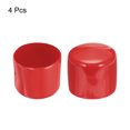 thumbnail image 2 of Unique Bargains 4pcs 49mm Round Red Vinyl End Cap Screw Thread Protectors Rubber Cover Caps, 2 of 4