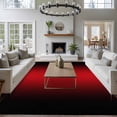 thumbnail image 4 of Gradient Red Black Washable Living Room Rugs 5'x8', Modern Abstract Minimalist Red Ocean Beach Low Pile Throw Large Area Rug Non-Slip Sturdy Edge Binding Carpet for Living Room Kitchen Office, 4 of 9