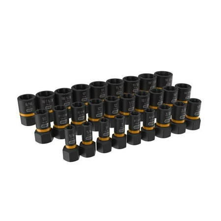 

0.25-0.50 in. Drive Bolt Biter Extension Socket Set - 28 Piece