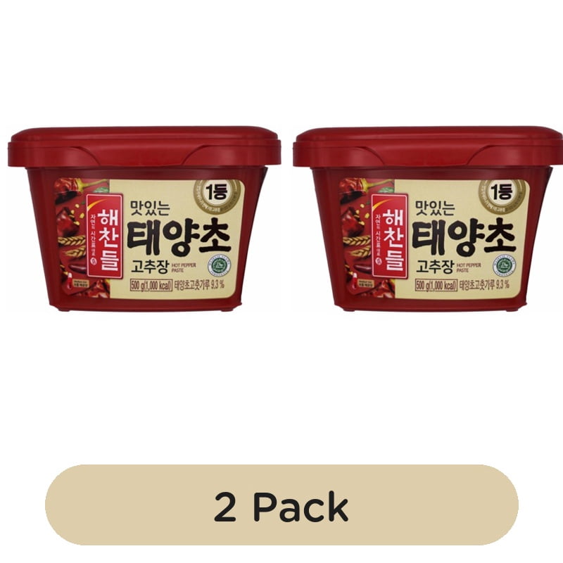 CJ Taeyangcho Red Pepper Gochujang Paste 500g, British Import (Pack of 2)