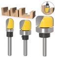 thumbnail image 3 of 3Pcs 1/4 Inch Bowl and Tray Router Bit, Bowl & Tray Template Router Bit Set with Ball Bearing, 3 of 6