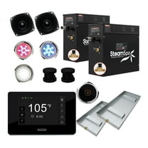 Black Series 15kW Steam Bath Generator with Continuous Steam Plus Quick Start Tech and Auto Drain in Matte Black