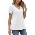 thumbnail image 3 of MOSHU 3 Pack T-Shirts for Women Short Sleeve Summer Womens Tops Casual Women T-shirts Summer Outfits, 3 of 9