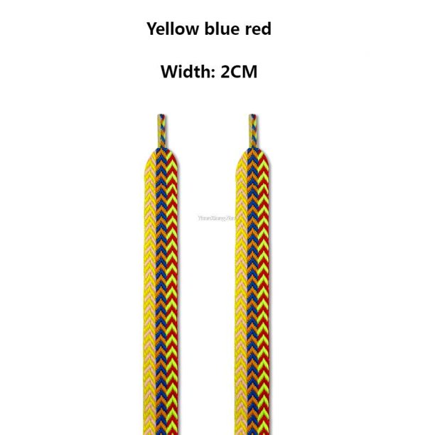 par de cordones de marca de lujo para zapatillas de deporte AF1 cordones de zapatos ancho 1,5 cm/2 cm/3 cm cordones planos zapatos 120/140/160 cm cuerdas 120 cm Gao Jinjia LED
