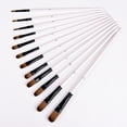 thumbnail image 3 of 12pcs Durable Paint Brushes Set,Round/Flat Pointed Tip Paintbrushes Nylon Hair Paint Brushes for Acrylic Oil Watercolor, 3 of 5