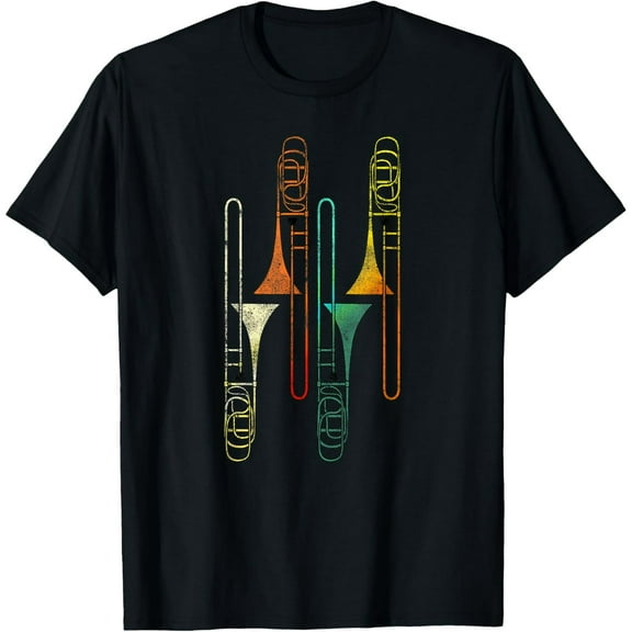 Retro Trombone - Jazz T-Shirt