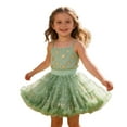 thumbnail image 3 of Byoo Little Girls' Star Print Tutu Dress Sleeveless Ruffled Tulle Graphic Party Dress Relaxed Fit Dressed for Kids, 3 of 7