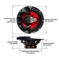 thumbnail image 4 of BOSS Audio Systems CH6530 Chaos Series Altavoces para puerta de coche de 6,5 pulgadas - 300 vatios (par), 3 vías, rango completo, tweeters, coaxiales, se venden en pares, 4 of 5