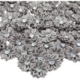 thumbnail image 7 of Juvale Fabric Flowers for Crafts, Grey Satin Embellishments with Rhinestones (1.5 in, 60 Pack), 7 of 7