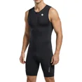 thumbnail image 1 of Qualidyne Traje de Triatlón sin Mangas para Hombre, Traje de una Pieza Acolchado para Nadar, Andar en Bicicleta y Correr con 2 Bolsillos de Malla, 1 of 7